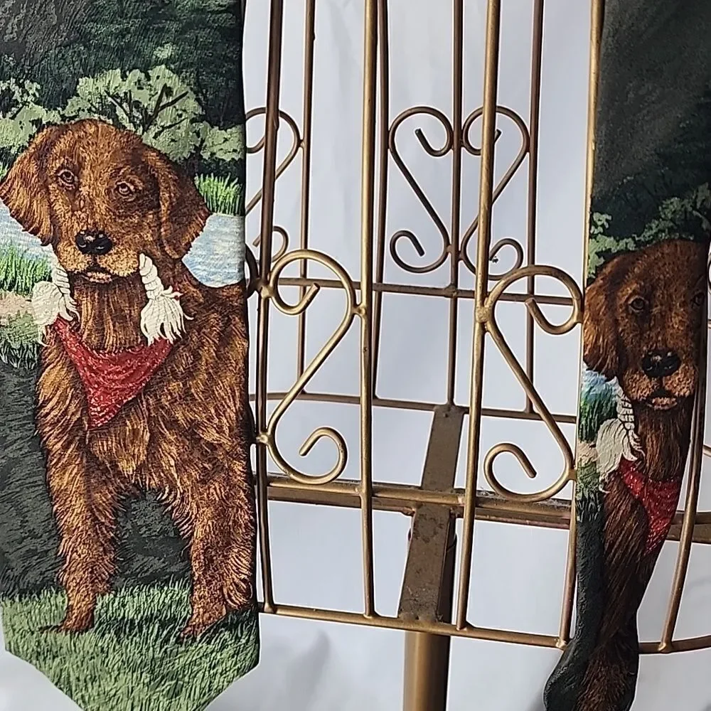 Vintage 90's Silk Tie by Endangered Species 'Playtime' Katie Dobson Cundiff